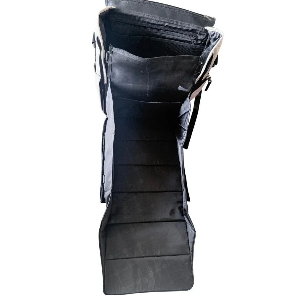 Paperclip Willow Diaper‎ Bag Backpack Cream Black Quilted with Changing Station